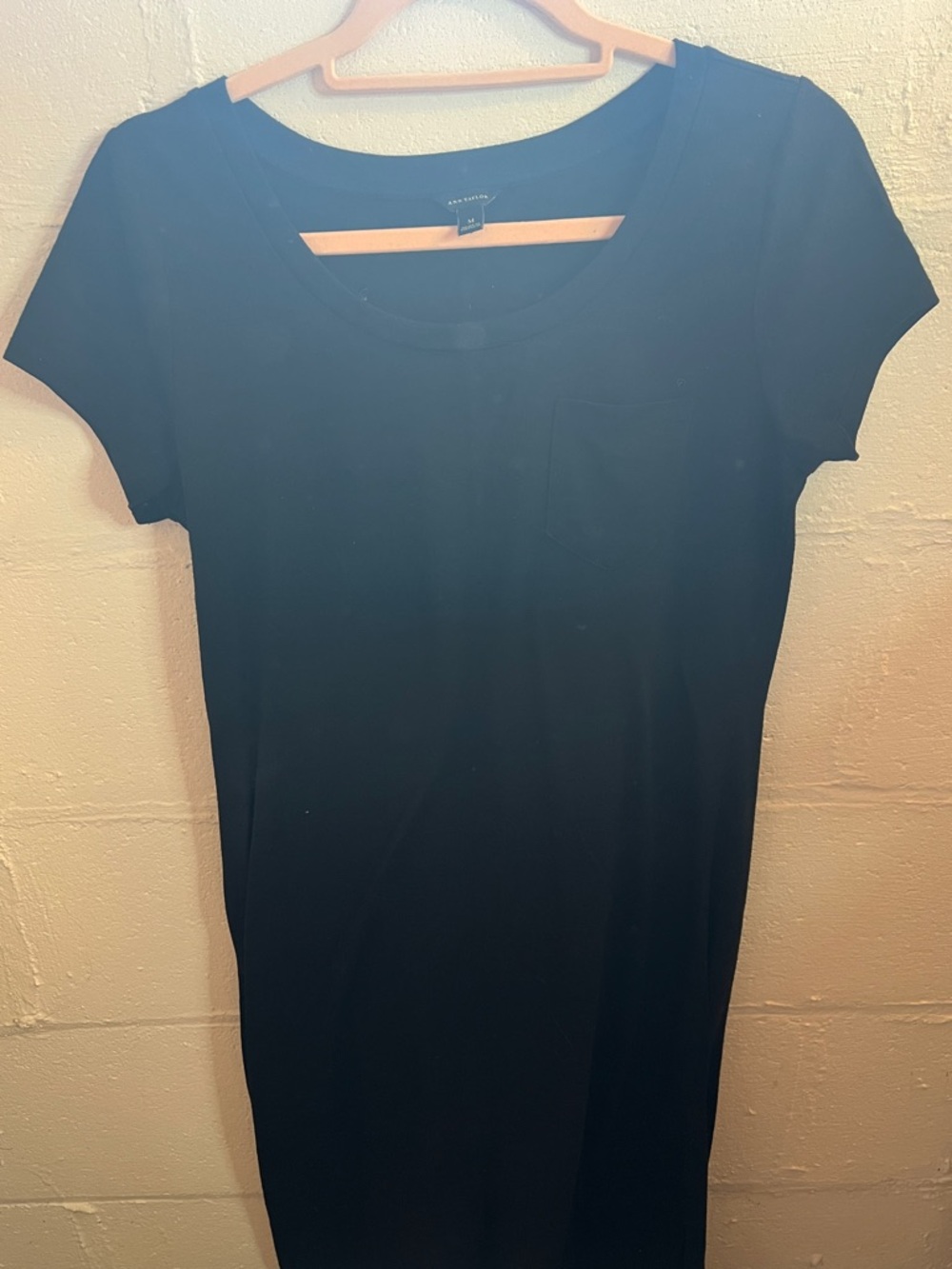 Ann Taylor Black Maxi Dress with Short Sleeves
